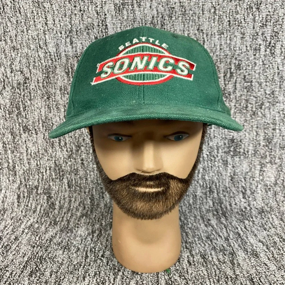 Vintage Seattle Sonics Hat Sports Specialties Strapback Green NBA Cap Taiwan